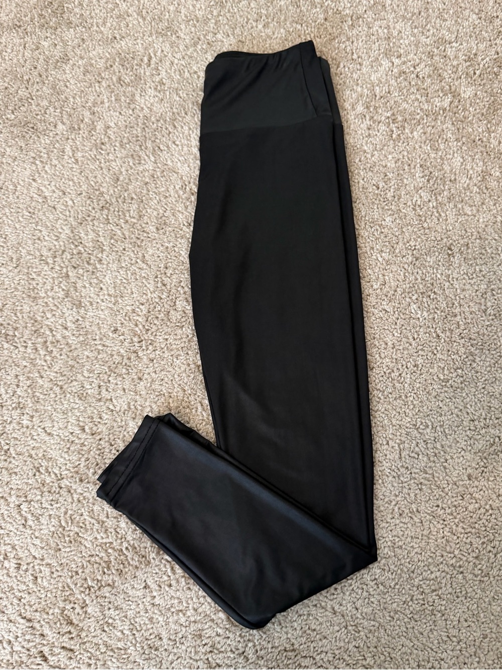 Faux Black Leggings, Small